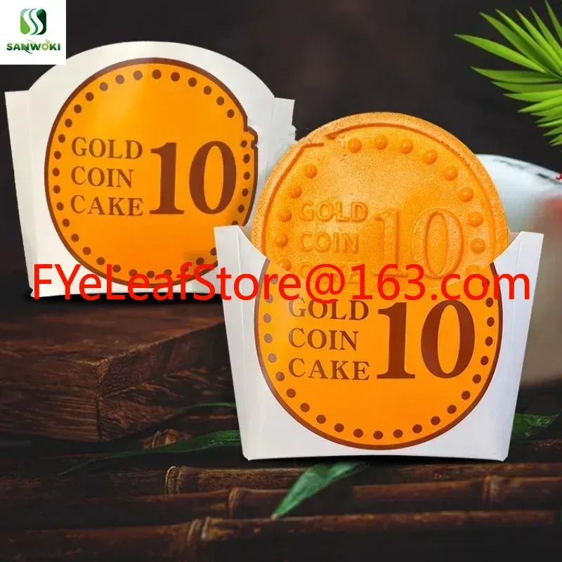 Food Packed Snacks - 1000 pcs Paper Gold Coin Waffles