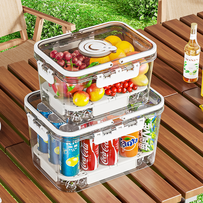 Food Snacks For Camping - Portable Food Storage Box Refrigerator Vegetable