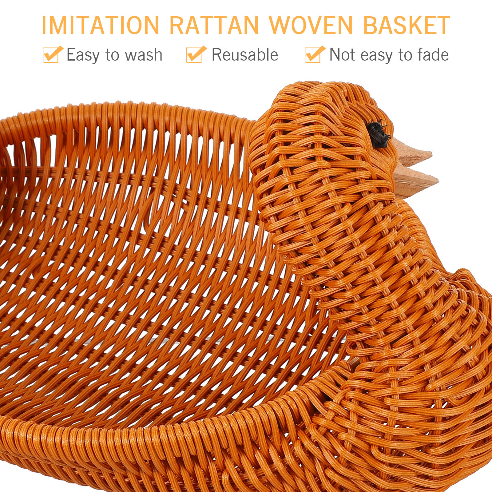 Food Snacks Easy - Imitation Rattan Woven Fruit Basket Easy