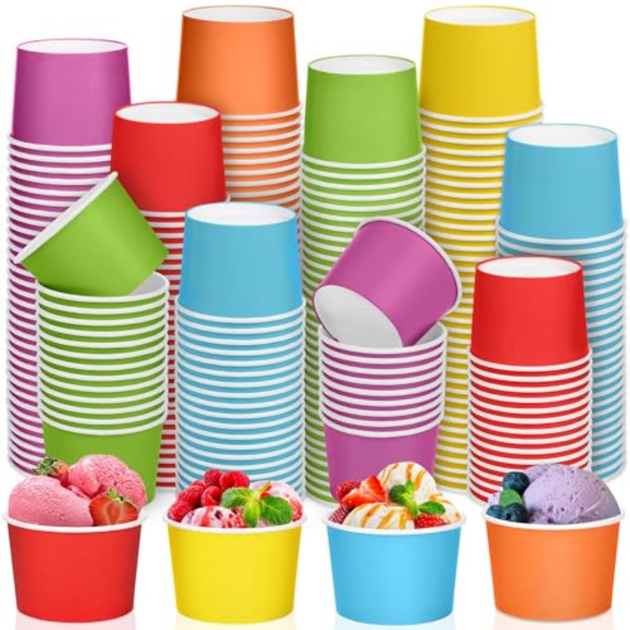 Food Or Snacks - Pack Disposable Paper Ice Cream Cups