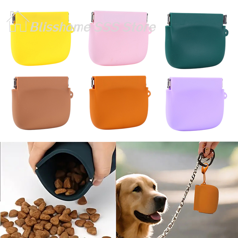 Food Snacks Easy - 【S】Silicone Dog Treat Pouch Portable Pet