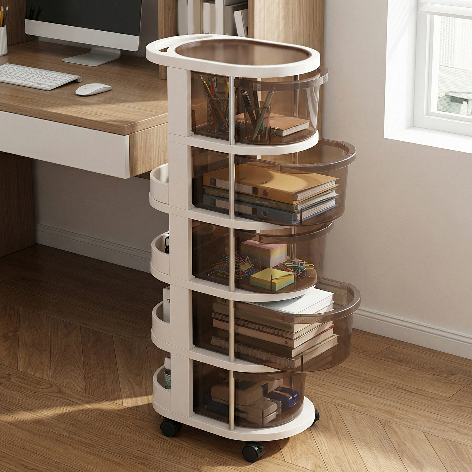 Food And Snacks - 3/4/5-Layers Drawer Style Snack Organizer Cart