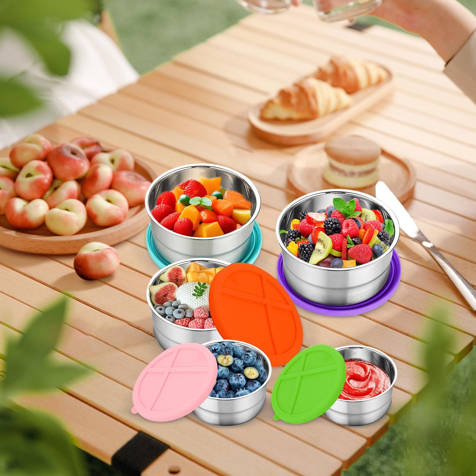 Food Snacks For Camping - Metal Food Container 5 Pieces Metal