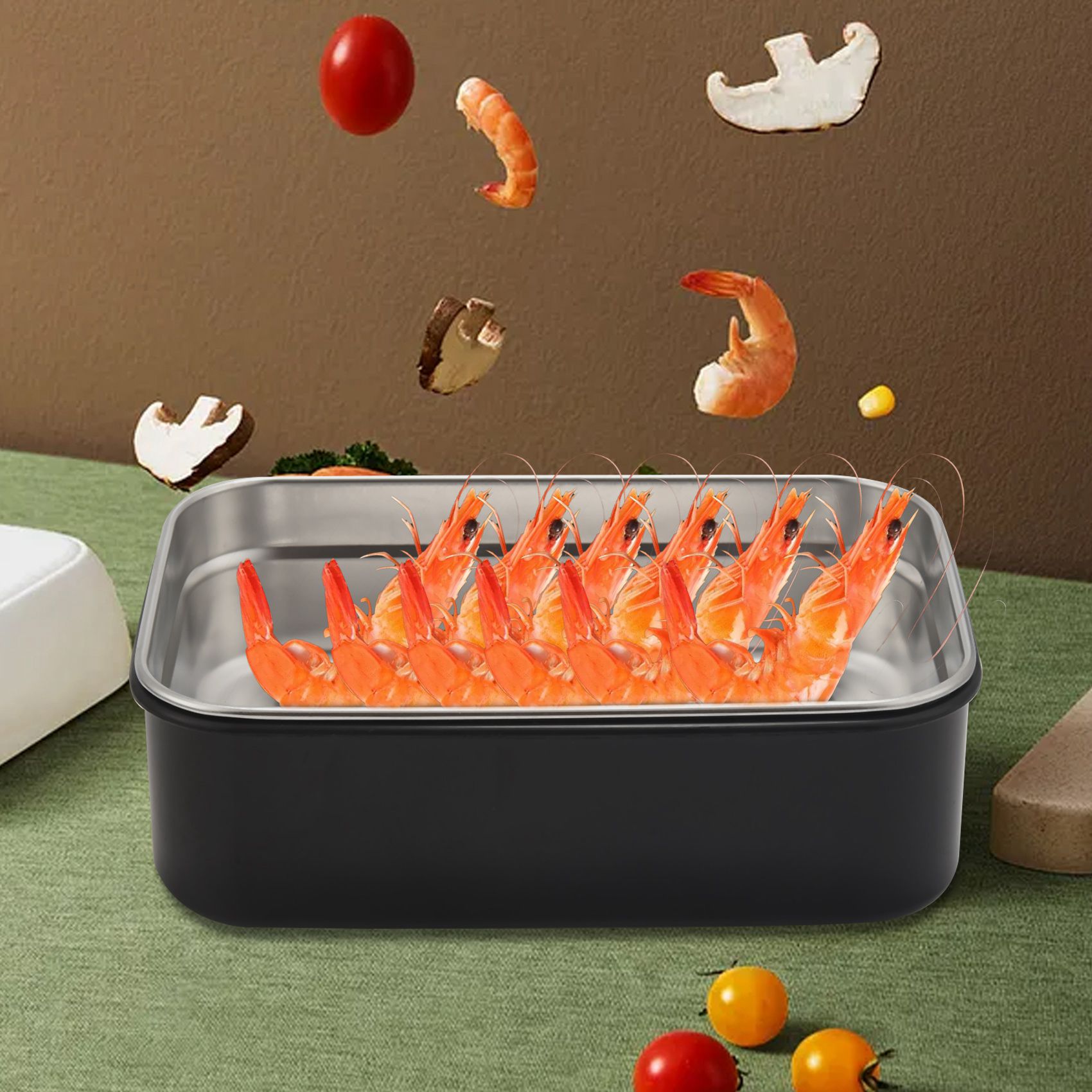 Food Or Snacks - Y50A-304 Stainless Steel Stackable Compartment Lunch/Snack