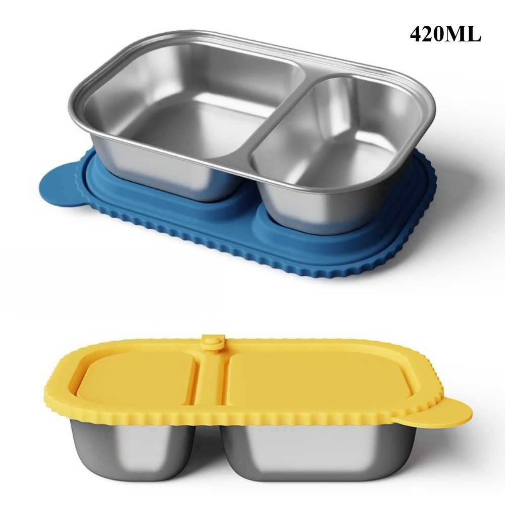 Food Snacks Easy - 420ml Stainless Steel Children's Lunch Box