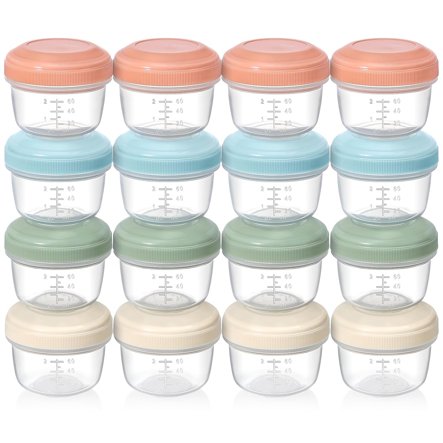 16 Pack 4oz Reusable Plastic C - Food Packed Snacks 评论和价格