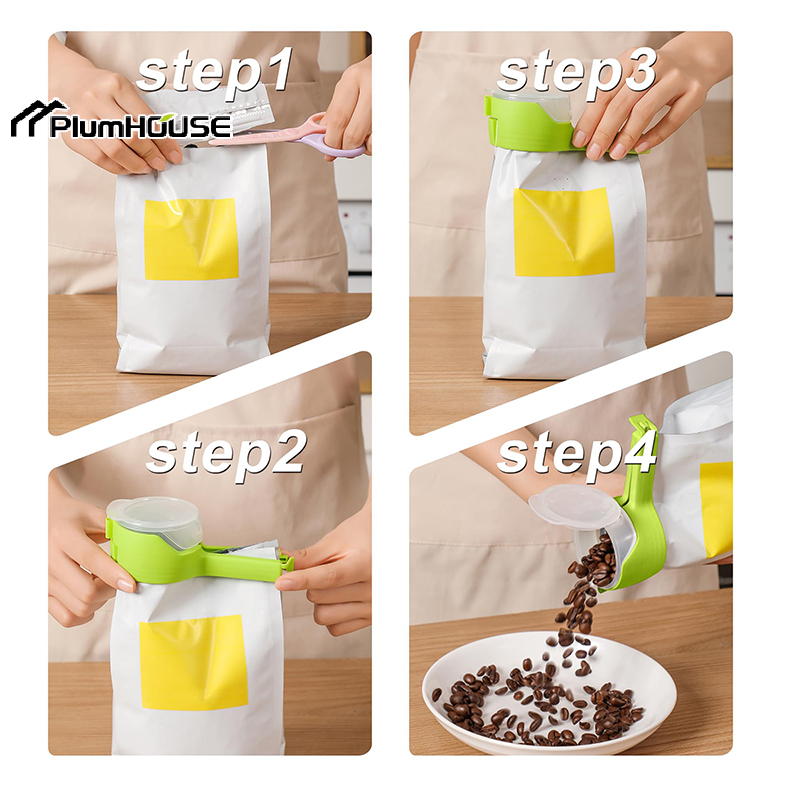 4PCS Food Bag Clips With Pour  - Food Snacks Easy 评论和价格