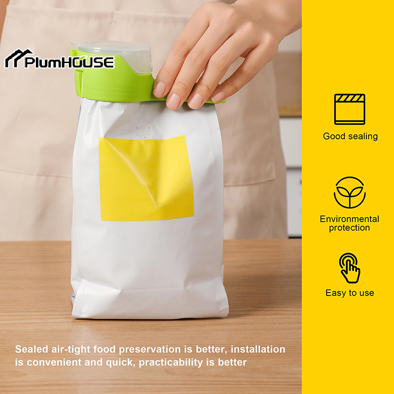 4PCS Food Bag Clips With Pour  - Food Snacks Easy 评论和价格