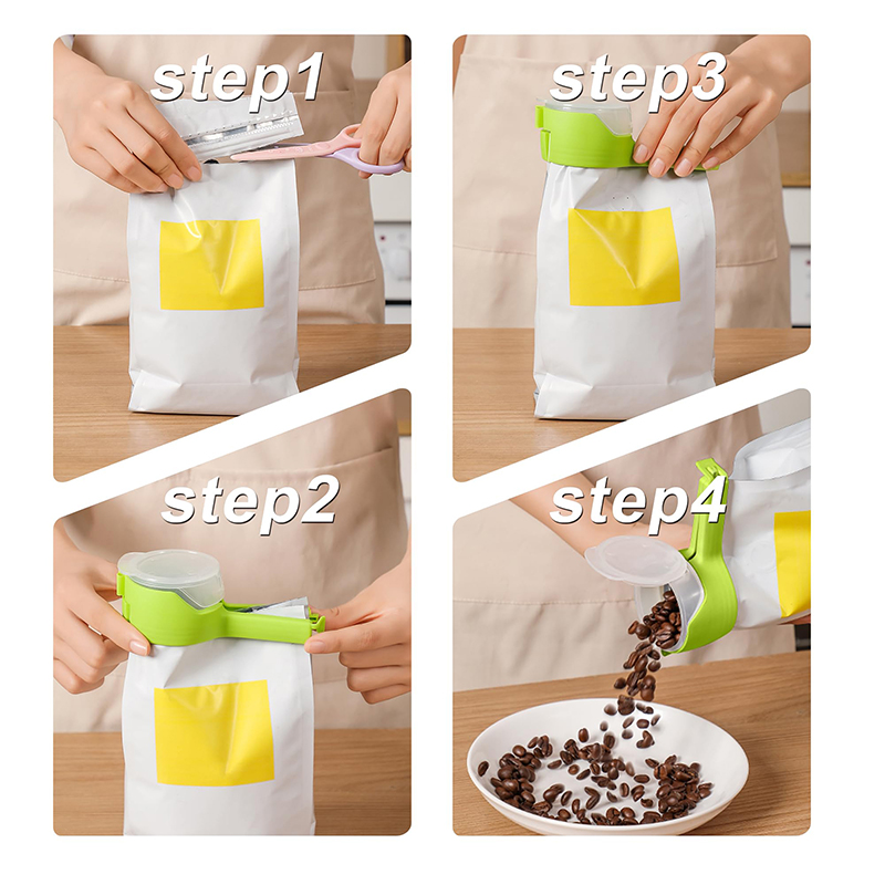 4PCS Food Bag Clips With Pour  - Food Snacks Easy 评论和价格