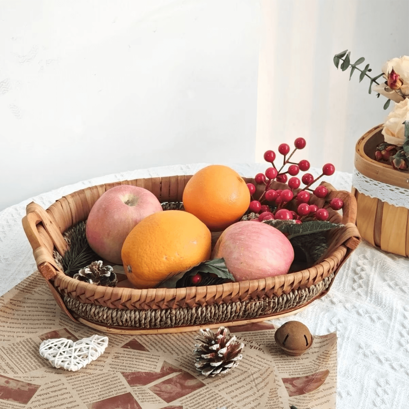 Vintage Hand Woven Natural Wil - Food Or Snacks 评论和价格