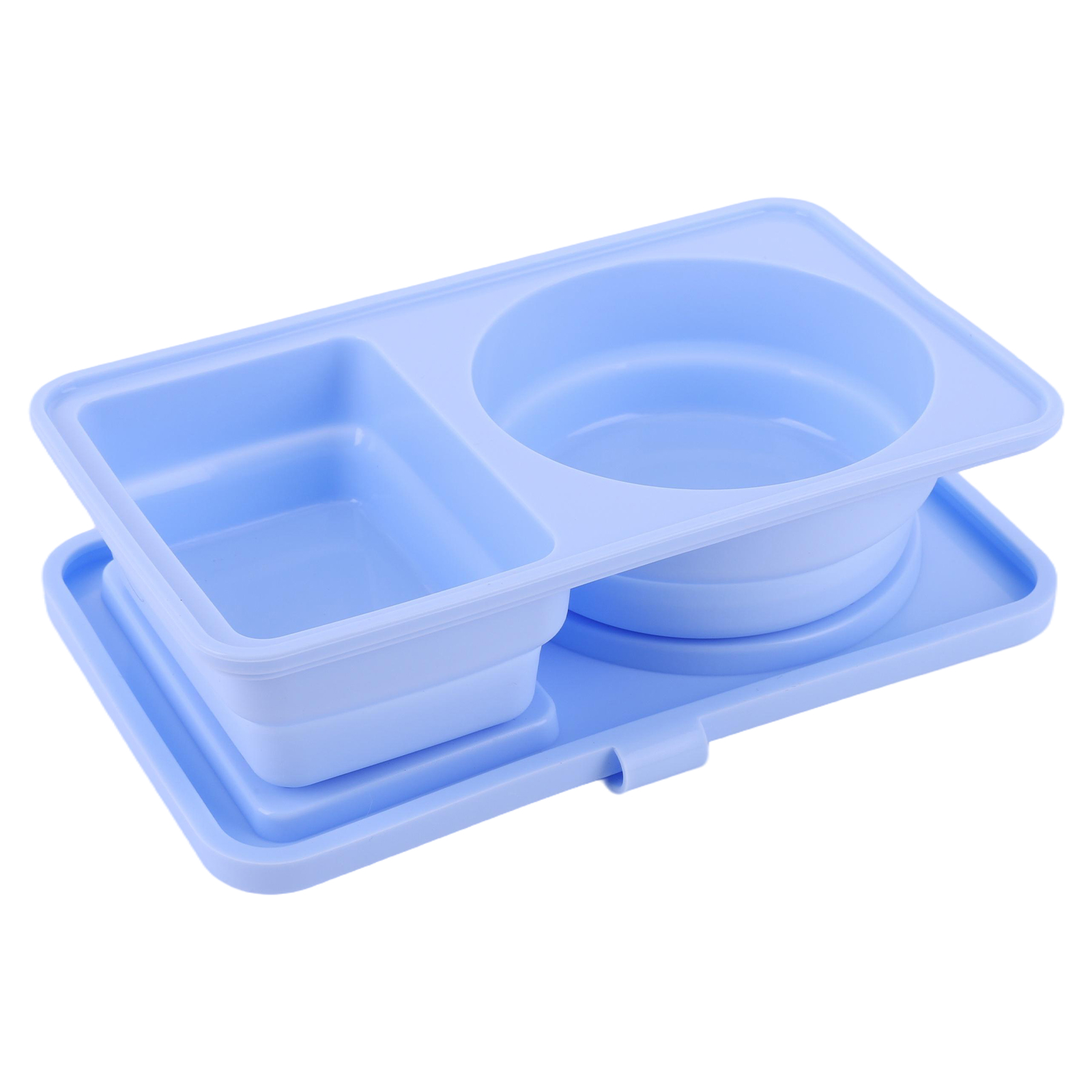 3Pcs 2 Compartment Silicone Sn - Food Snacks For Camping 评论和价格