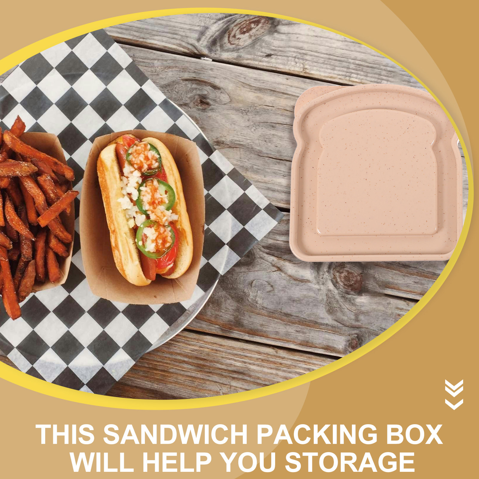 4Pcs Sandwich Storage Box Port - Food Snacks For Camping 评论和价格