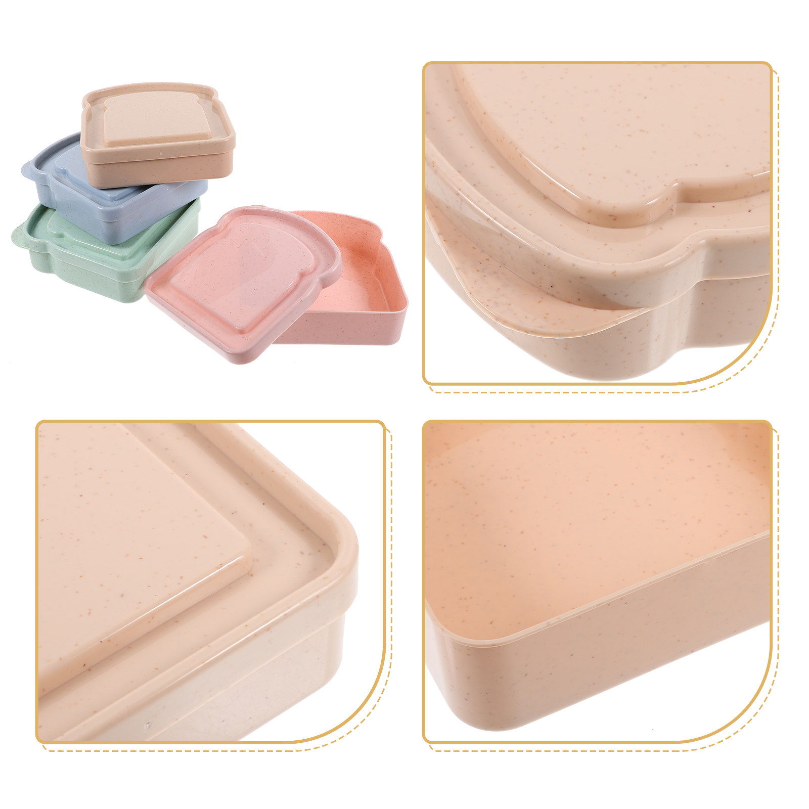 4Pcs Sandwich Storage Box Port - Food Snacks For Camping 评论和价格
