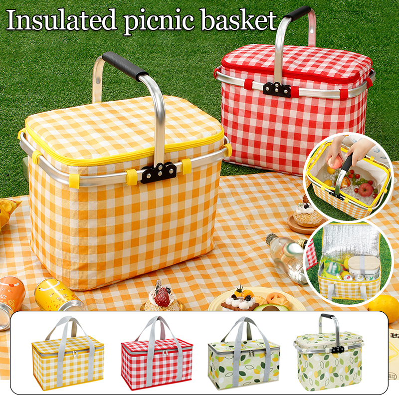 Retro Pastoral Lunch Bag Foldi - Food Snacks For Camping 评论和价格