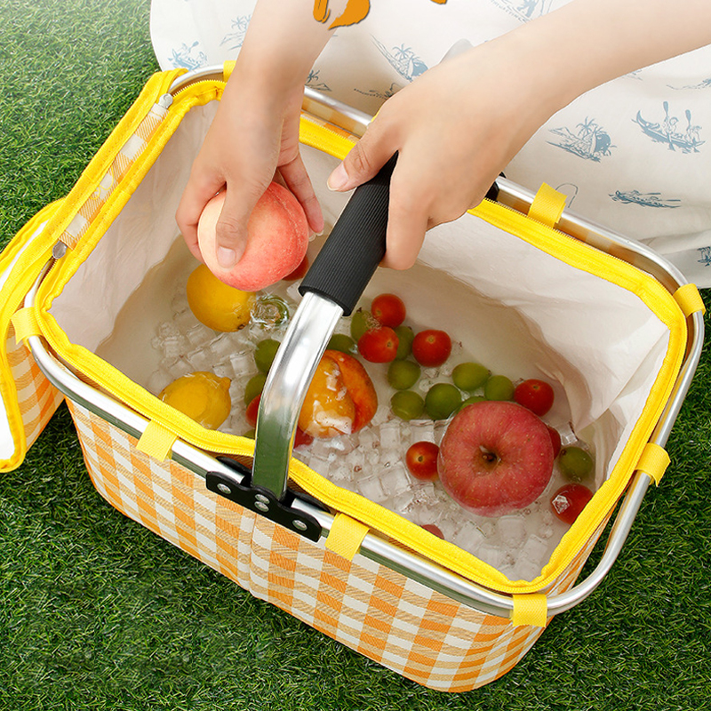 Retro Pastoral Lunch Bag Foldi - Food Snacks For Camping 评论和价格