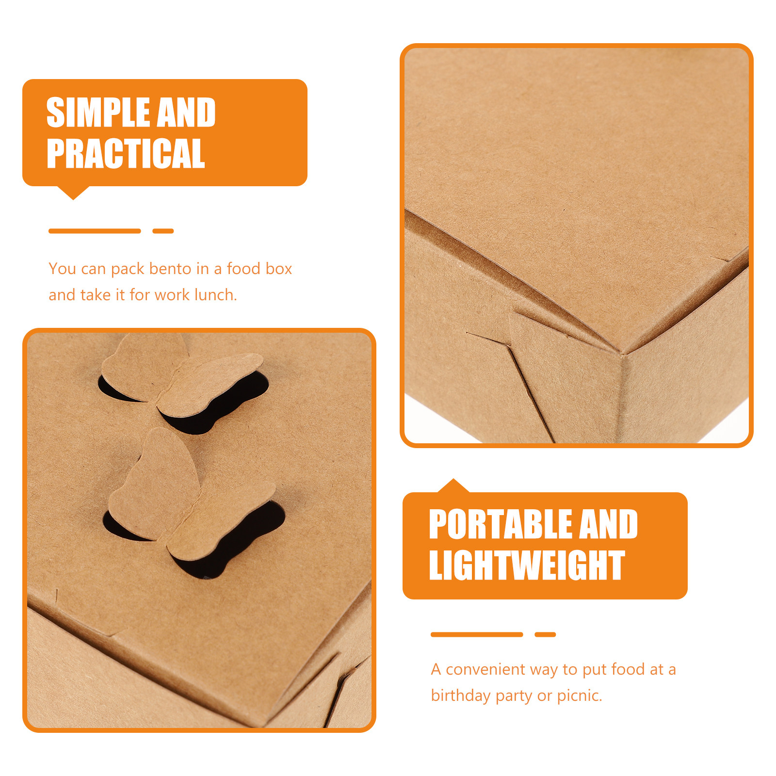 25Pcs Kraft Paper Food Packing - Food Packed Snacks 评论和价格