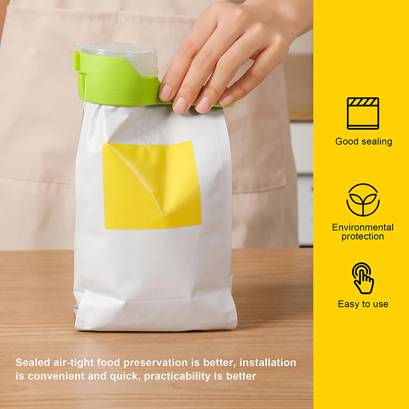 4PCS Food Bag Clips With Pour  - Food Snacks Easy 评论和价格