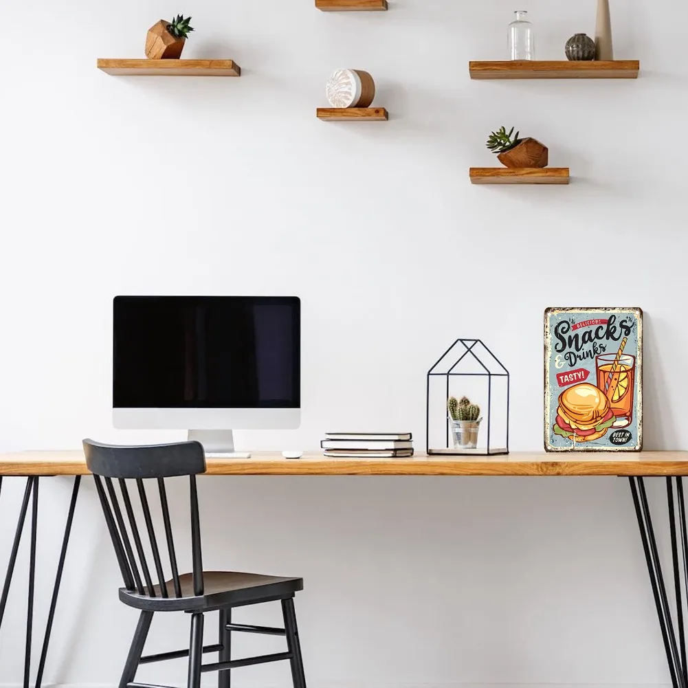Vintage Food Metal Sign, 12x8  - Food Snacks Easy 评论和价格