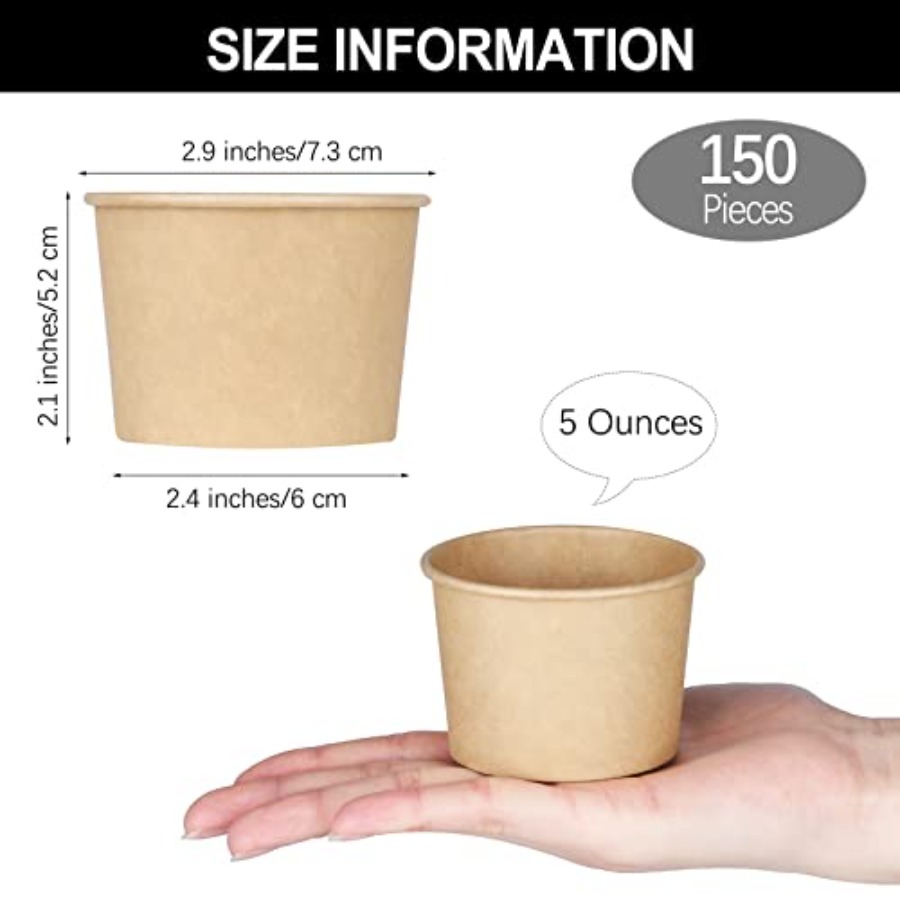 Packs Disposable Paper Cups Ic - Food Or Snacks 评论和价格