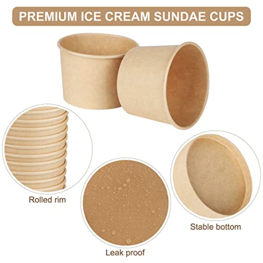 Packs Disposable Paper Cups Ic - Food Or Snacks 评论和价格